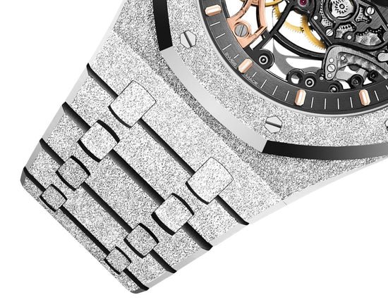 Audemars Piguet Replica Watch Royal Oak FROSTED GOLD DOUBLE BALANCE WHEEL OPENWORKED 15407BC.GG.1224BC.01