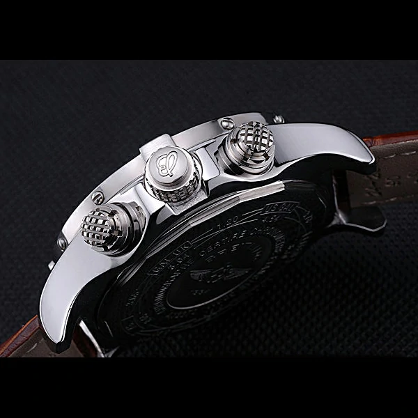 Breitling Chronomat Evolution White Dial Brown Leather Bracelet new60406