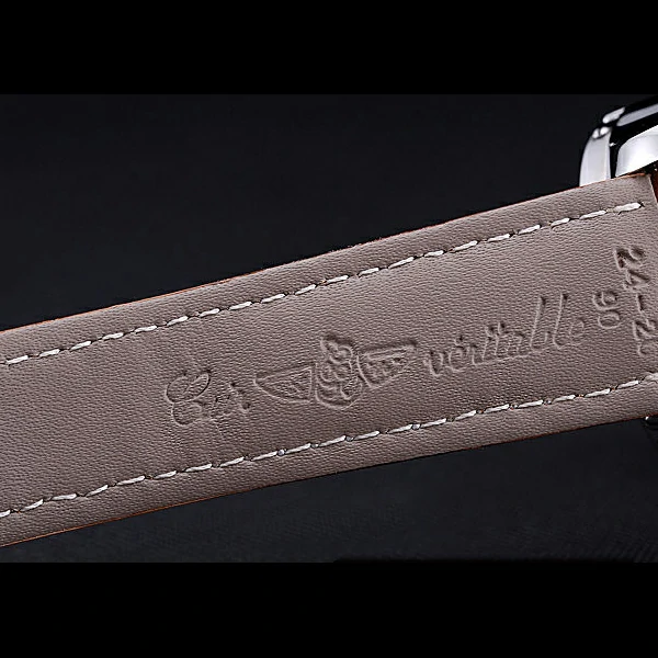 Breitling Chronomat Evolution White Dial Brown Leather Bracelet new60406
