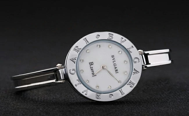 Bvlgari B.ZERO1 White Dial Diamond Numerals Stainless Steel Bracelet new2661