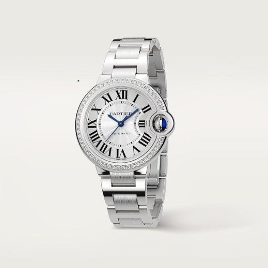 Cartier Replica Watch Ballon Bleu de Cartier Replica Watch, Stainless Steel and 50 Diamonds, 33mm, W4BB0023