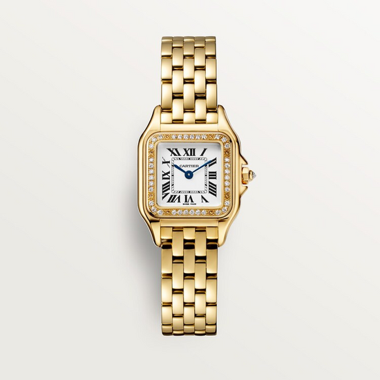 Cartier Replica Watch Panthère de Cartier Replica Watch Small, 18k Yellow Gold, Diamonds, 22mm x 30mm, WJPN0067