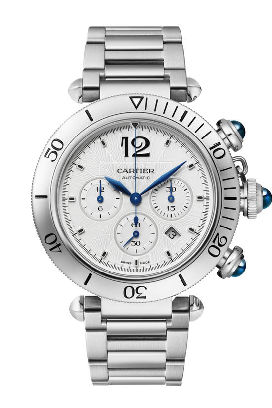 Cartier Replica Watch Pasha de Cartier Replica Watch Chronograph, Stainless Steel, 41mm, WSPA0018
