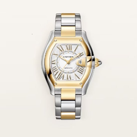 Cartier Replica Watch Roadster watch, Stainless Steel and 18k Yellow Gold, 42.5mm x 34.92mm, W2RD0009