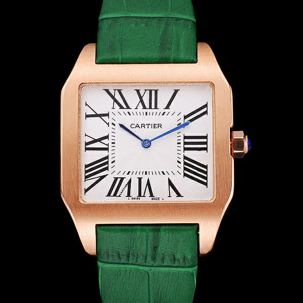 Cartier Santos 100 Diamond Rose Gold Bezel new59848