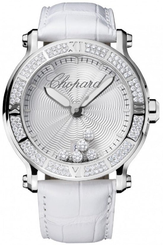 Chopard Replica Watch Happy Sport XL, Stainless Steel and Diamonds, 5 floating diamonds, 42mm, 288525-3003