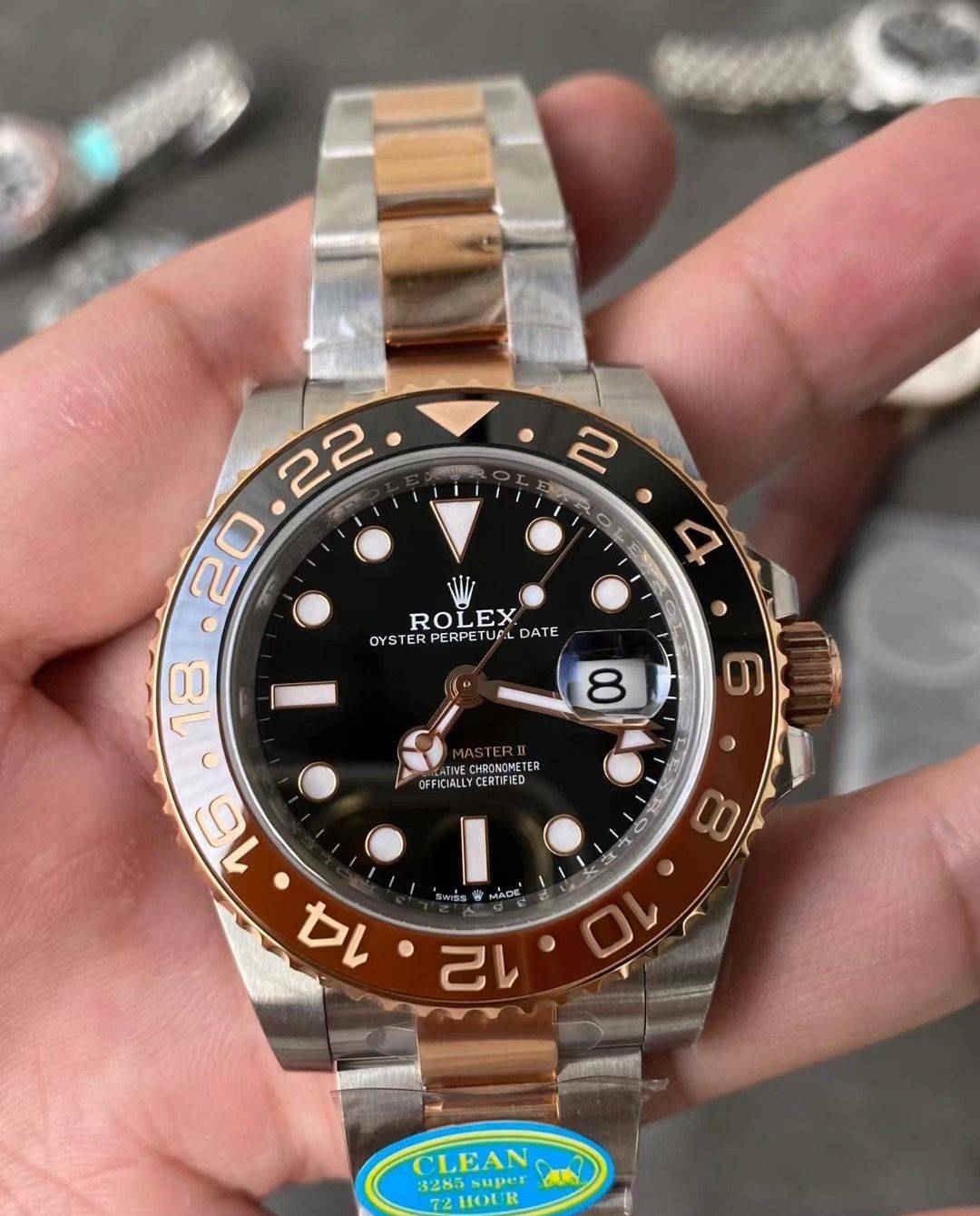 GMT Master II CHNR 3285 – Premium CHNR Two-Tone Bezel GMT Replica Watch