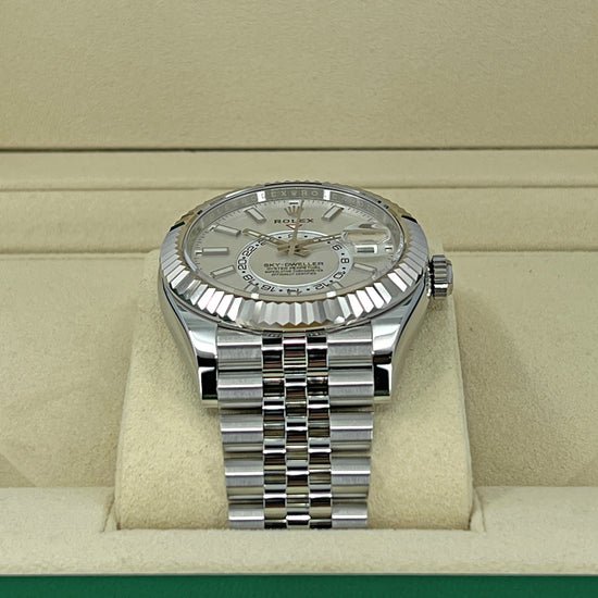 Discontinued Rolex Replica Watch Sky-Dweller, 42mm, Oystersteel and 18k White Gold, 326934-0002