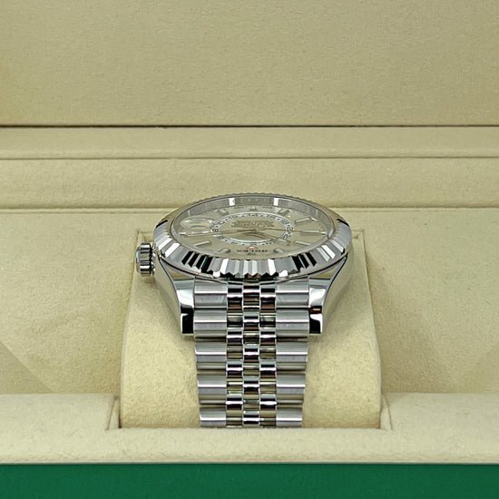 Discontinued Rolex Replica Watch Sky-Dweller, 42mm, Oystersteel and 18k White Gold, 326934-0002