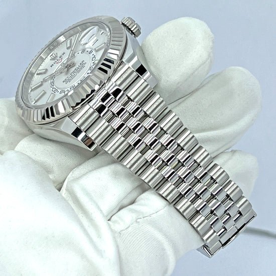 Discontinued Rolex Replica Watch Sky-Dweller, 42mm, Oystersteel and 18k White Gold, 326934-0002