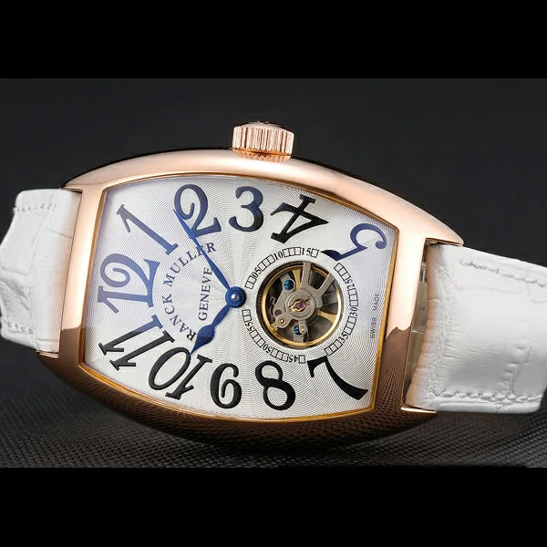 Franck Muller Casablanca White Croco Leather Strap White Dial new59265
