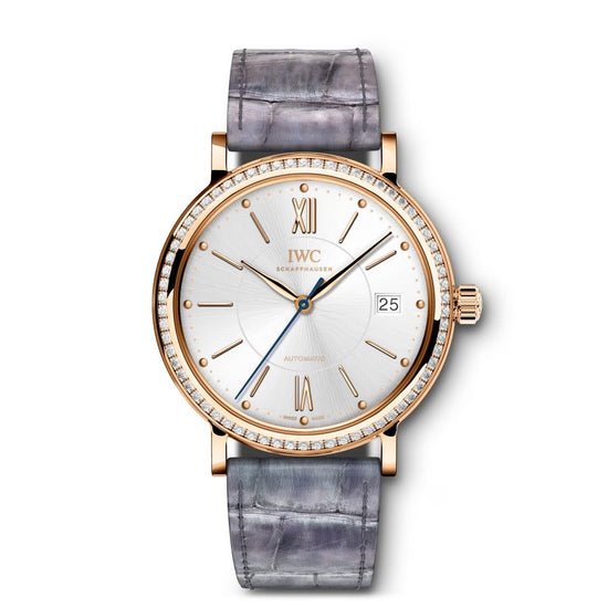 IWC Replica Watch Portofino Midsize Automatic 37, 18k Rose Gold set with Diamonds, 37mm, IW458107