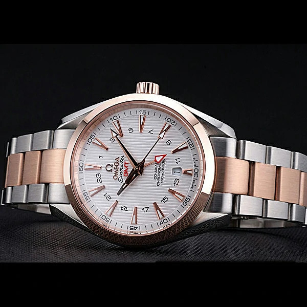 Omega Seamaster Planet Ocean GMT White Dial Two Tone Band new60292