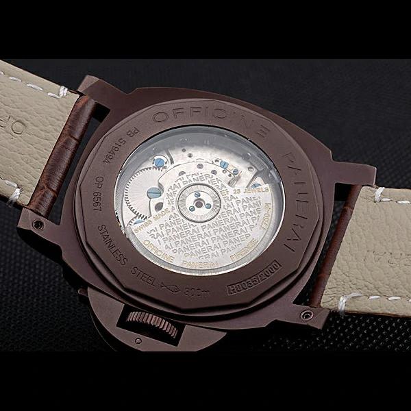 Panerai Luminor Brown Leather Strap Black Dial new59073