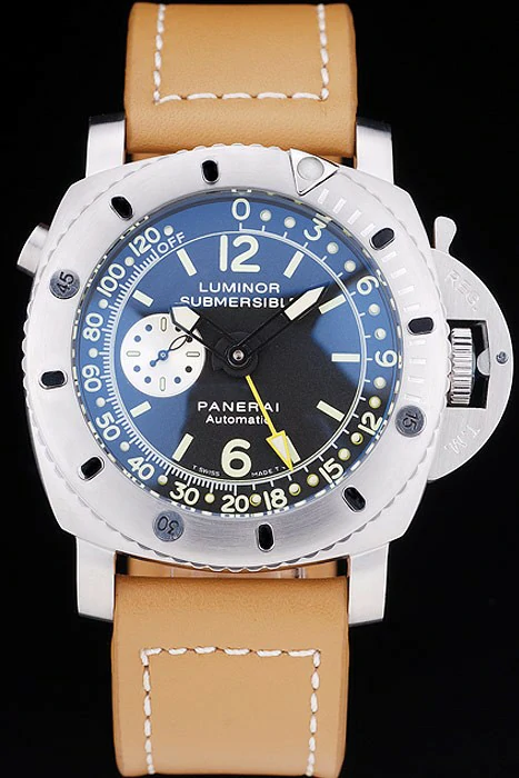 Panerai Luminor Submersible Black Dial Leather Bracelet new80862