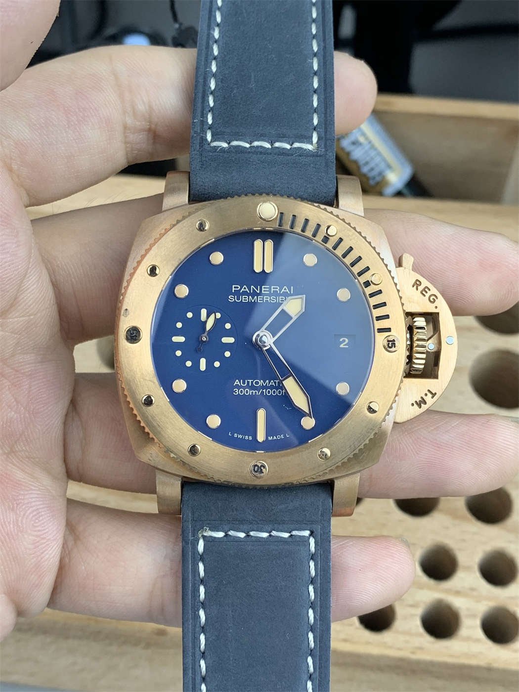 Panerai PAM01074 Replica – VS Factory Submersible Bronzo 42mm Blue Dial