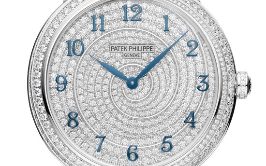 Patek Philippe Replica Watch Calatrava Diamond Ribbon Joaillerie Ladies, 18kt White Gold set with 770 Diamonds: ~4,4ct, 36,5mm, 4978/400G-001