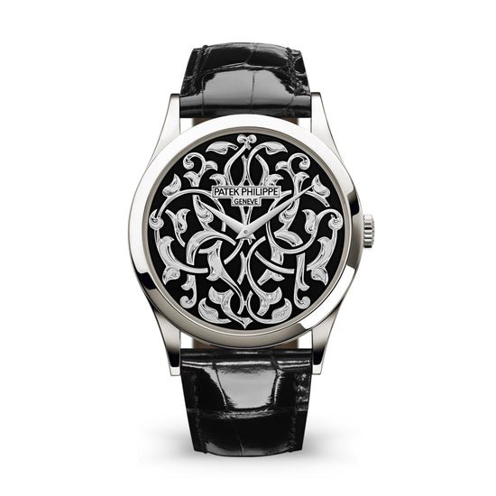 Patek Philippe Replica Watch Calatrava Volutes and Arabesques, Platinum, 38mm, 5088/100P-001