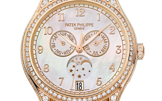 Patek Philippe Replica Watch Complication, 18k Rose Gold set with 388 diamonds (~2,92 ct), 38mm, Annual Calendar 4948R-001