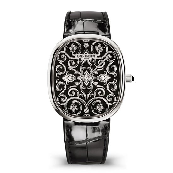 Patek Philippe Replica Watch Golden Ellipse, 18k White Gold, 34.5 x 39.5 mm, 5738/51G-001