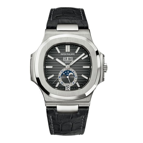 Patek Philippe Replica Watch Nautilus Annual Calendar, Moon Phases Watch, Stainless Steel, 40,5 mm, 5726A-001