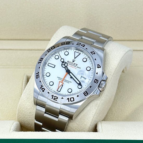 Pre-owned Rolex Replica Watch Explorer II, Oystersteel, 42mm, White dial, Oyster, 226570-0001