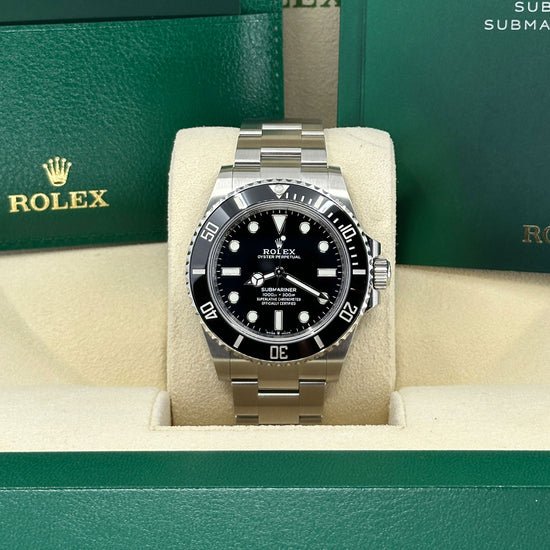 Pre-owned Rolex Replica Watch Submariner No Date 41, Stainless Steel, Black dial, 124060-0001