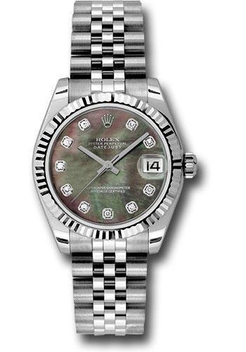 Replica Rolex Datejust 31mm Watch 178274 dkmdj Mother of Pearl Diamond Dial