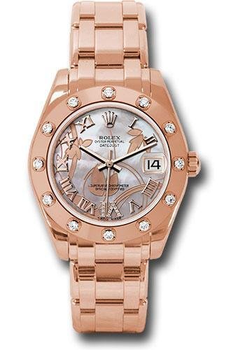 Replica Rolex Datejust Pearlmaster 34mm Watch: 81315 gdddr