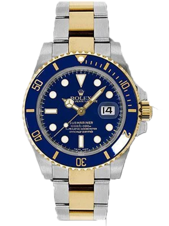 Replica Rolex Oyster Submariner 40 Watch 116613LB - Box & Papers / Unworn