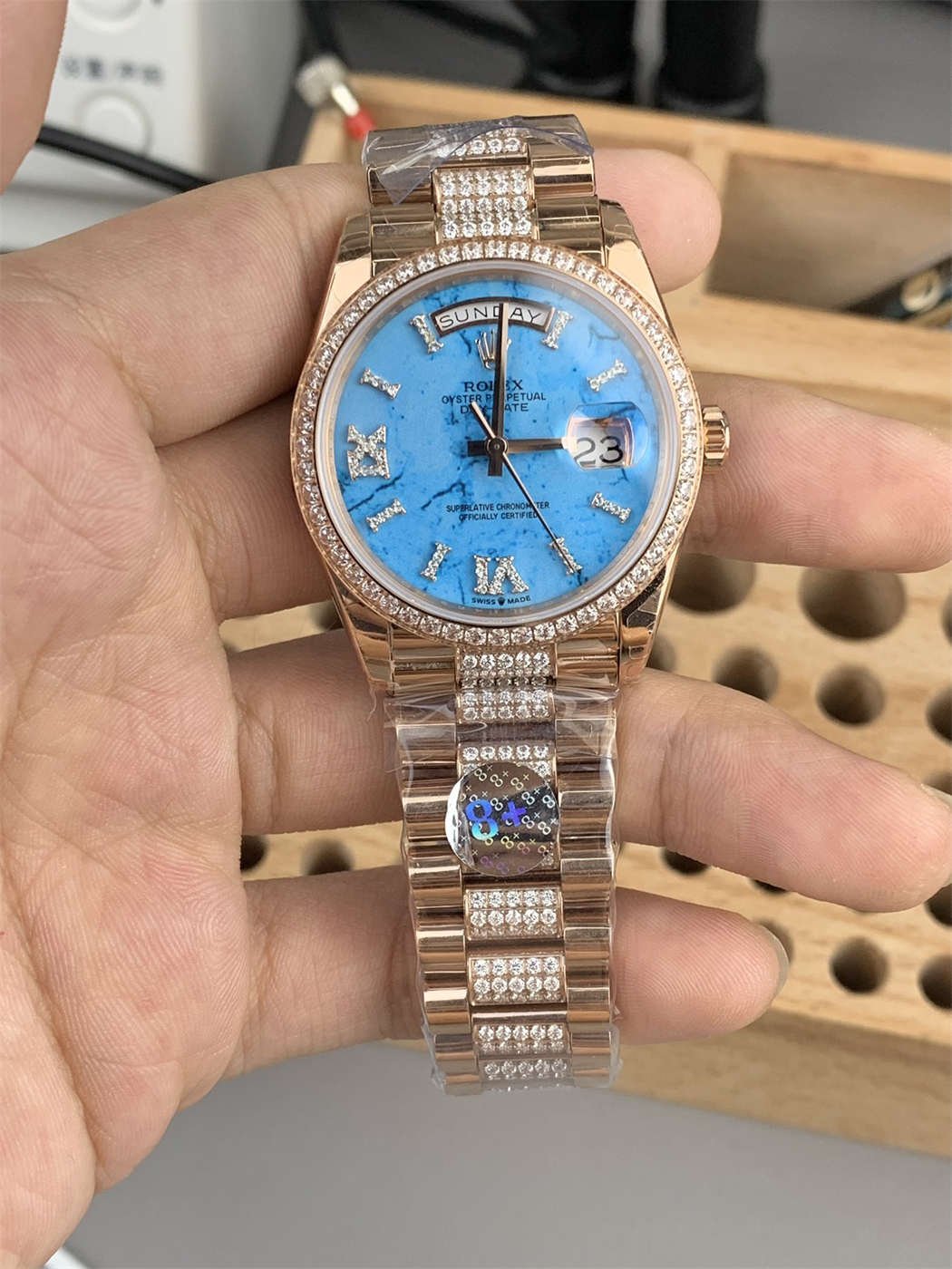 Rolex Day-Date 36 Replica – Ladies Everose Gold President Watch