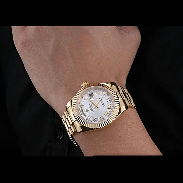 Rolex Day Date Gold Case White Dial new60164