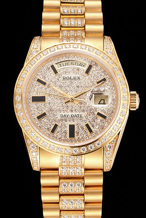 Rolex Day Date Yellow Gold Diamond Pave new123400