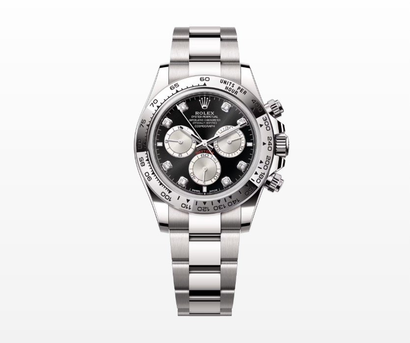 Rolex Daytona 126509 Replica – White Gold Black Diamond Dial (4131)