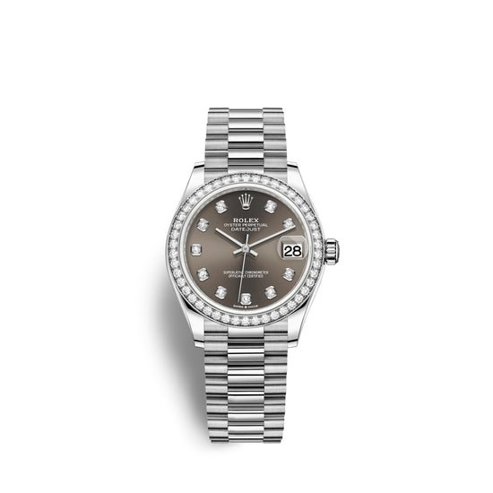 Rolex Replica Watch Datejust 31, 18kt White Gold, 278289RBR-0006