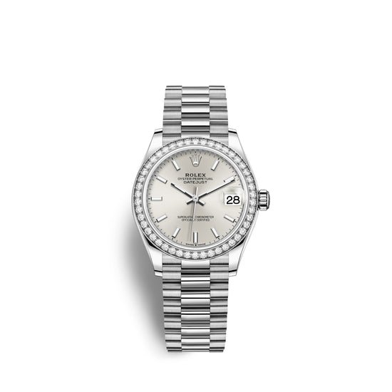 Rolex Replica Watch Datejust 31, 18kt White Gold, 278289RBR-0012