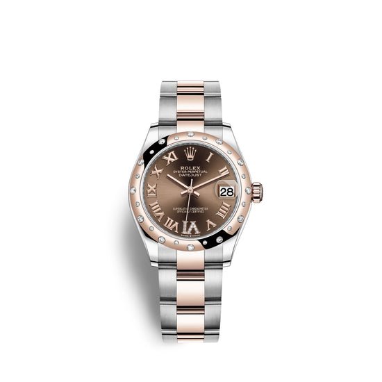 Rolex Replica Watch Datejust 31, Oystersteel, 18kt Everose Gold and diamonds, 278341RBR-0003