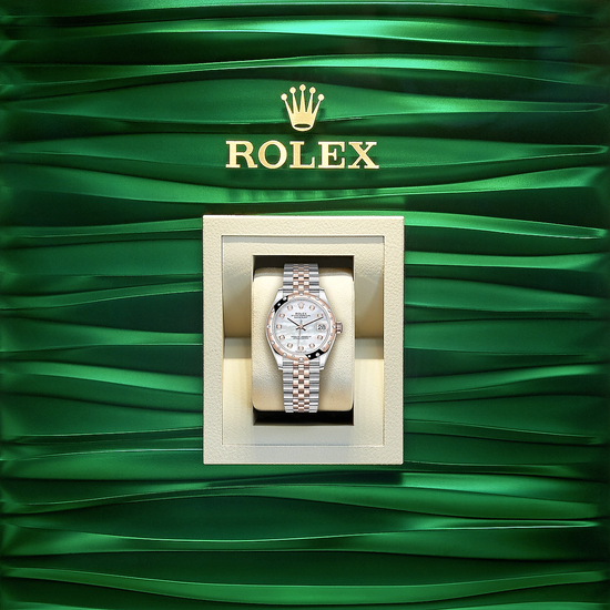 Rolex Replica Watch Datejust 31, Oystersteel, 18kt Everose Gold and diamonds, 278341RBR-0026