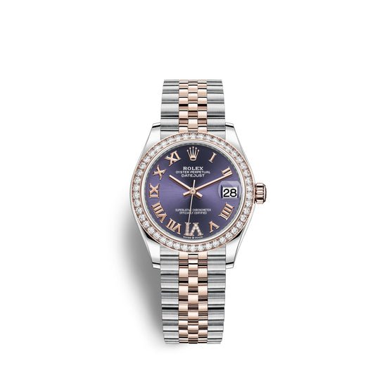 Rolex Replica Watch Datejust 31, Oystersteel, 18kt Everose Gold and diamonds, 278381RBR-0020