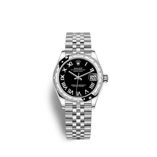 Rolex Replica Watch Datejust 31, Oystersteel, 18kt White Gold and diamonds, 278344RBR-0002