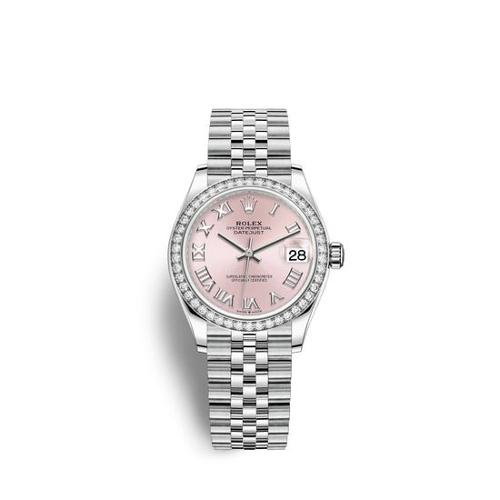 Rolex Replica Watch Datejust 31, Oystersteel, 18kt White Gold and diamonds, 278384RBR-0024