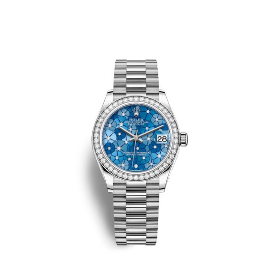 Rolex Replica Watch Datejust 31mm, 18k White Gold and Diamonds, 278289rbr-0025
