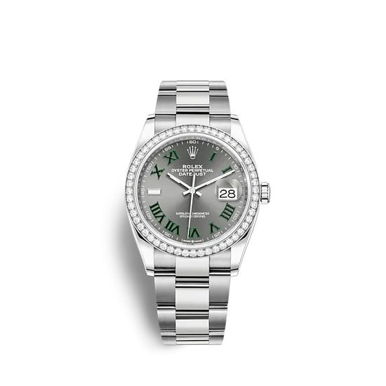 Rolex Replica Watch Datejust 36 Oystersteel and white gold 126284RBR-0038
