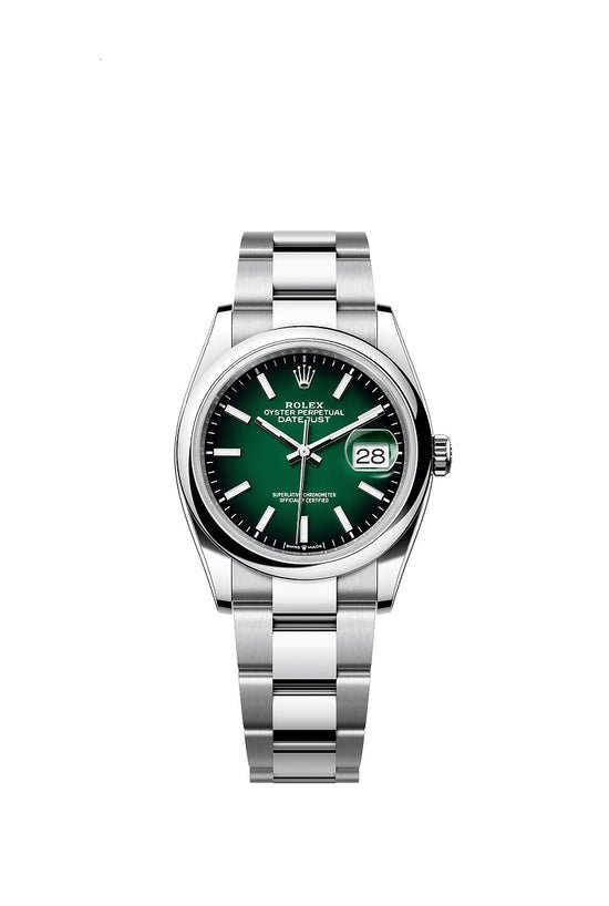Rolex Replica Watch Datejust 36, Oystersteel, Green ombré dial, Domed Oyster, 126200-0025
