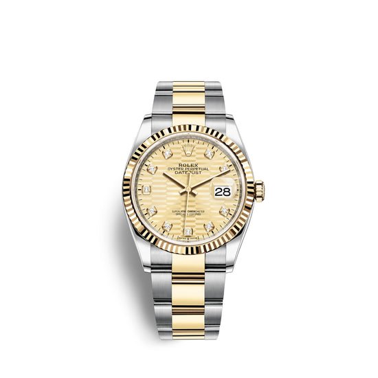 Rolex Replica Watch Datejust 36mm, Oystersteel and 18k Yellow Gold, 126233-0046