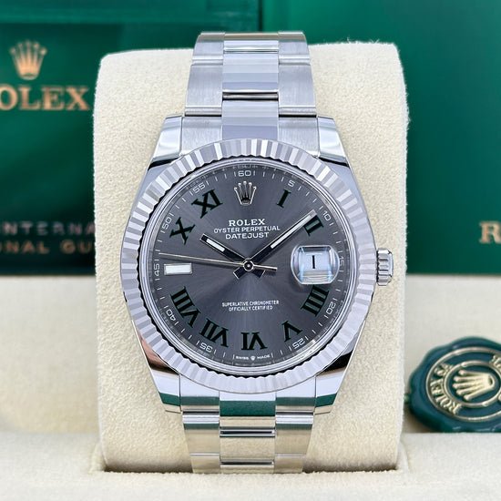 Rolex Replica Watch Datejust 41, Oystersteel and 18k White Gold, 41mm, 126334-0021