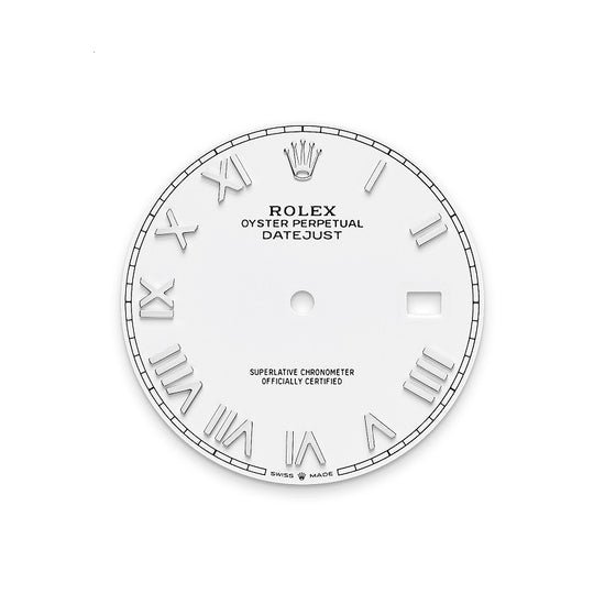 Rolex Replica Watch Datejust 41, Oystersteel, Intense white Roman dial, Smooth Oyster, 126300-0027