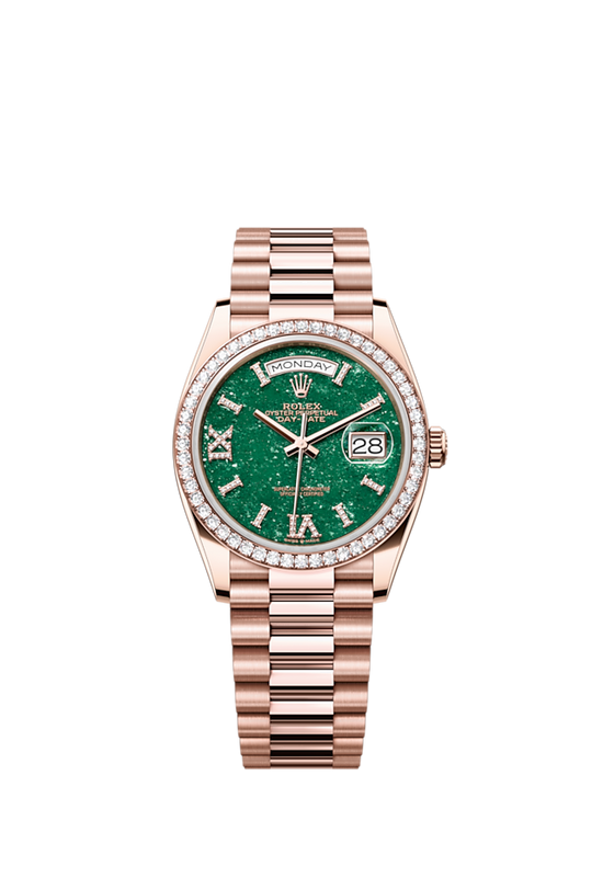 Rolex Replica Watch Day-Date 36, 18k Everose Gold with Diamond-set, 36mm, 128345rbr-0068