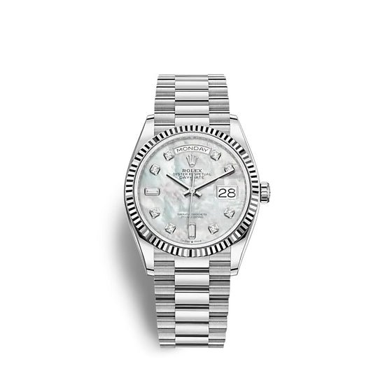Rolex Replica Watch Day-Date 36 White gold 128239-0007