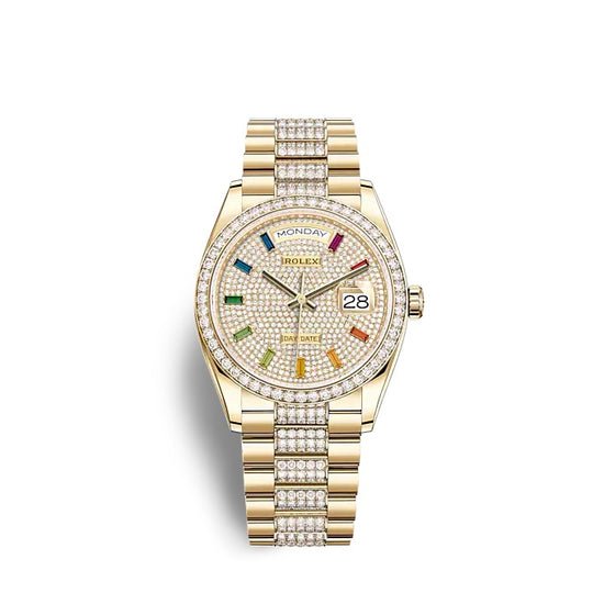 Rolex Replica Watch Day-Date 36 Yellow gold 128348RBR-0031
